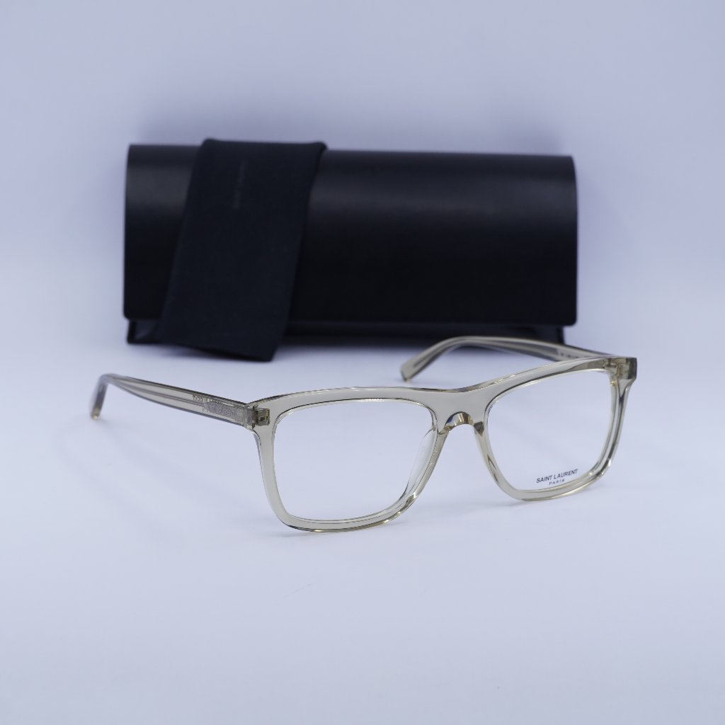 Final Price! Saint Laurent Sl481 003 Transparent Yellow Eyeglasses 55mm